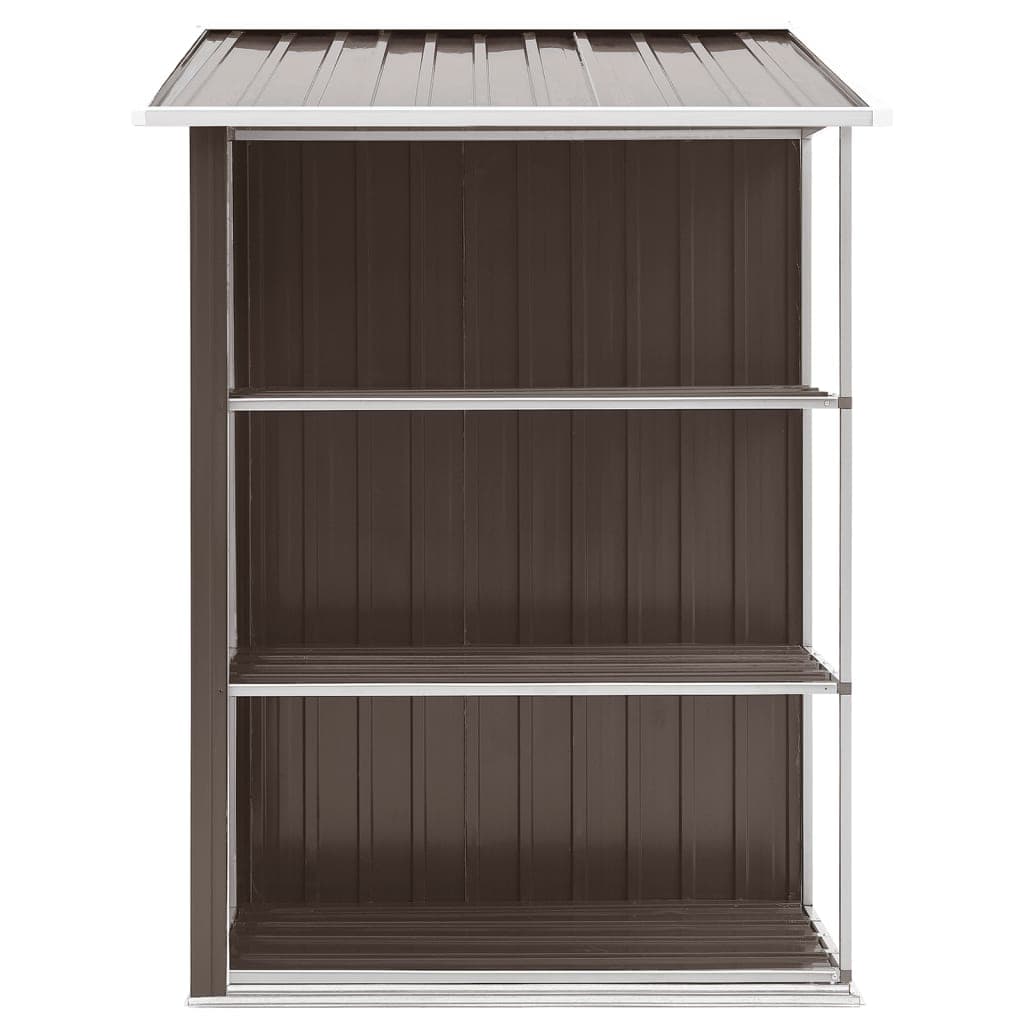 Capanno Porta Attrezzi da Giardino con Scaffali Marrone 205x130x183 cm Ferro in Capanni Esplodia - Napoli, commercioVirtuoso.it