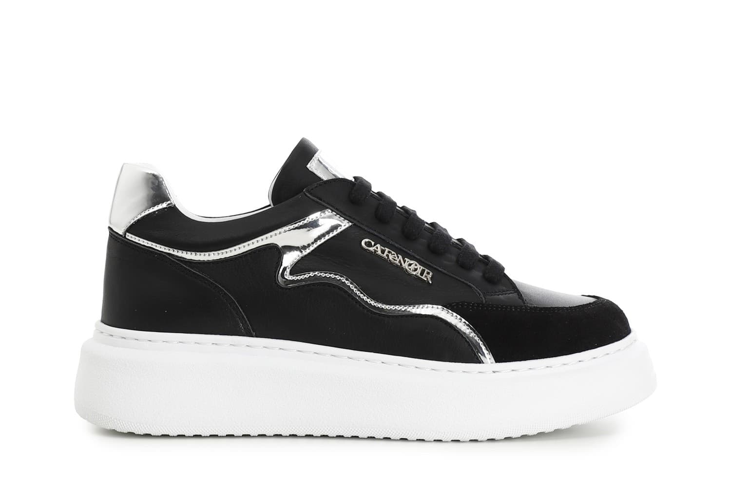 SNEAKERS IN PELLE CON DETTAGLIO SPECCHIO