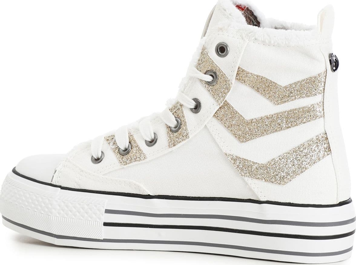 SNEAKERS MID IN TESSUTO E GLITTER CON FRANGE in Sneaker casual 3A Moda Mare Sport - Bellaria Igea Marina, commercioVirtuoso.it