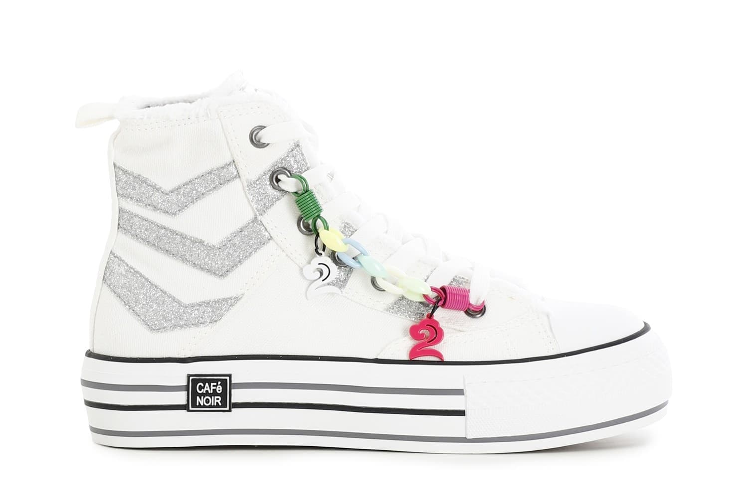 SNEAKERS MID IN TESSUTO E GLITTER CON FRANGE in Sneaker casual 3A Moda Mare Sport - Bellaria Igea Marina, commercioVirtuoso.it