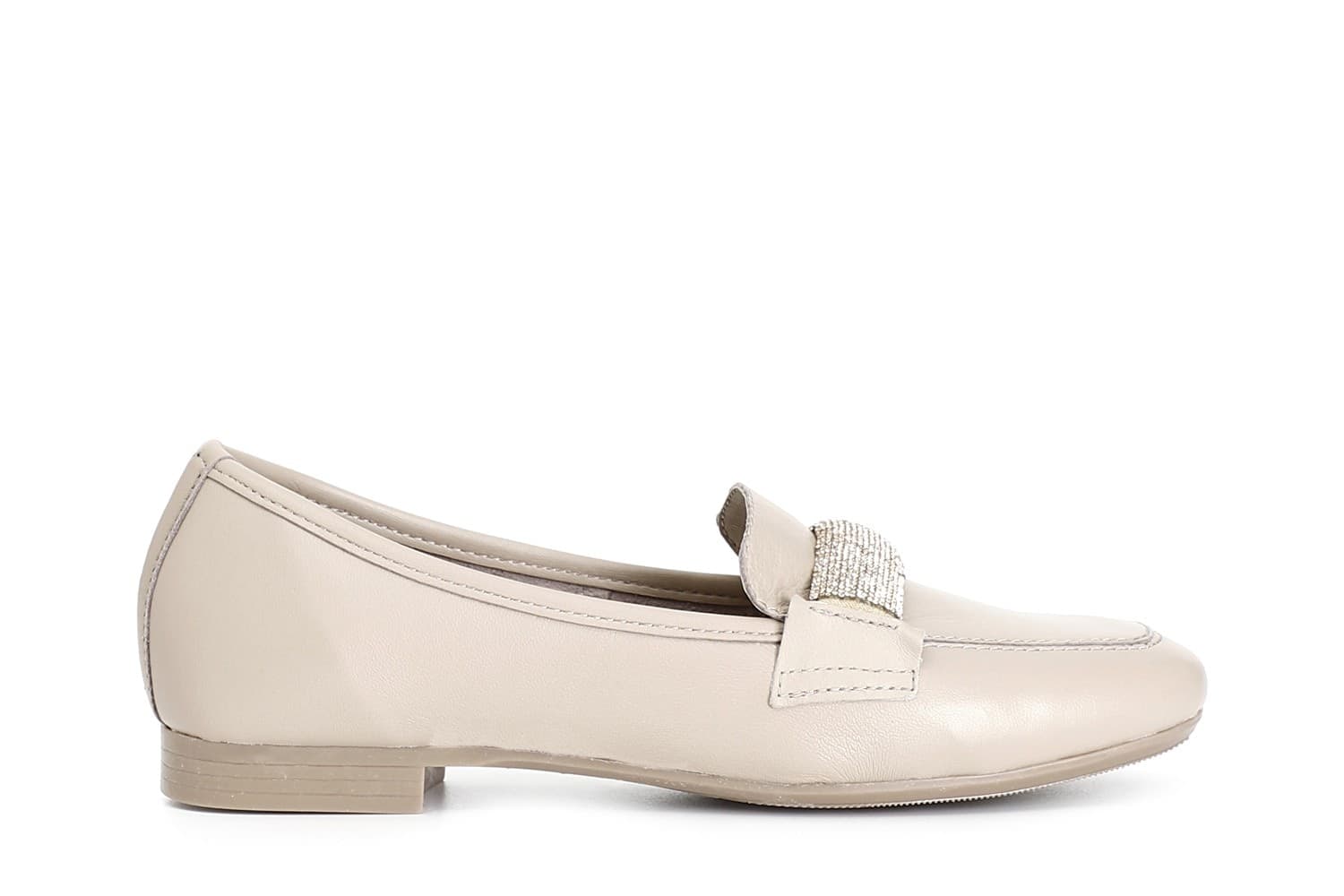 MOCASSINO IN PELLE CON PASSANTE IN MICROSTRASS in Loafer e mocassini 3A Moda Mare Sport - Bellaria Igea Marina, commercioVirtuoso.it