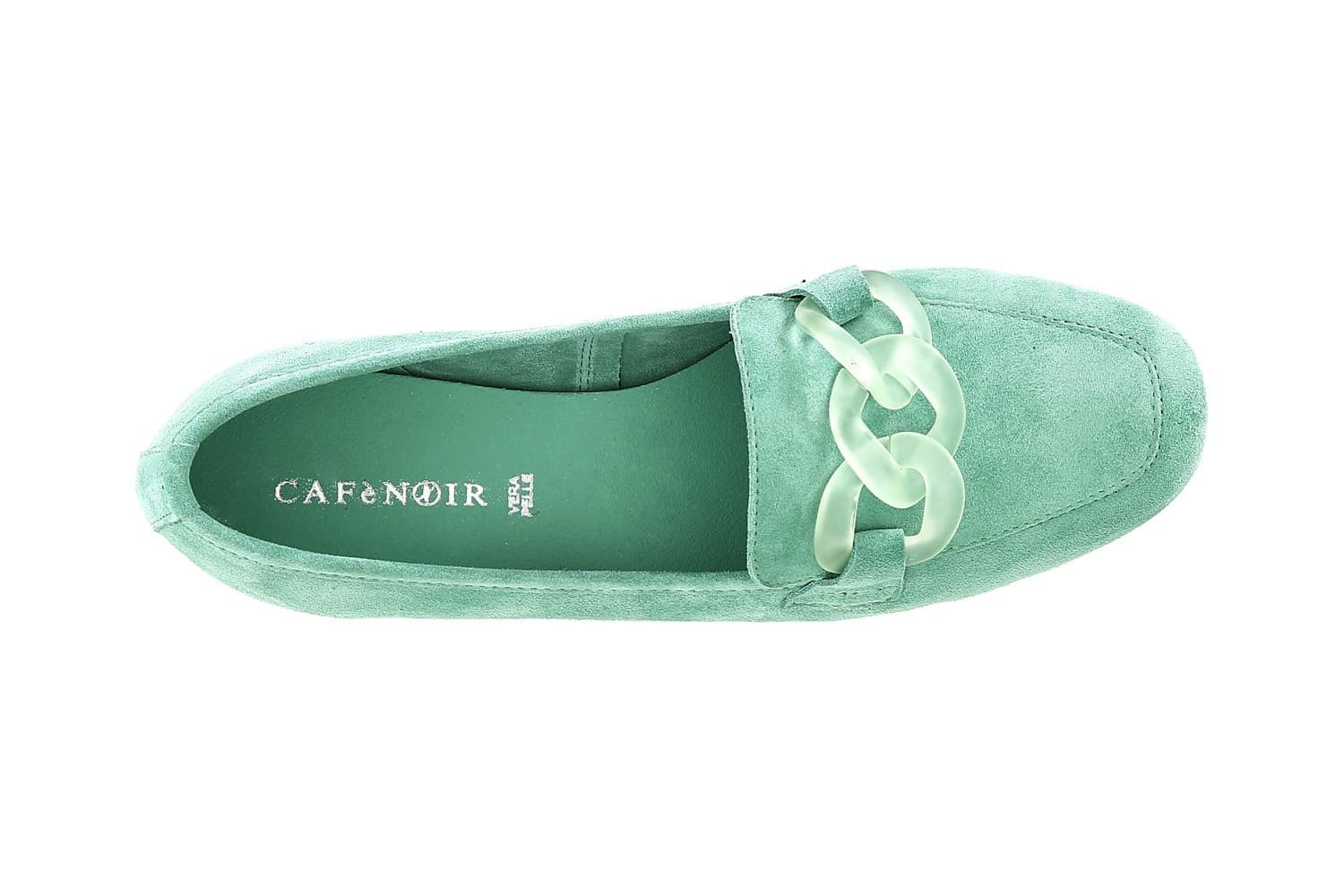 MOCASSINO IN PELLE SCAMOSCIATA CON CATENA in Loafer e mocassini 3A Moda Mare Sport - Bellaria Igea Marina, commercioVirtuoso.it