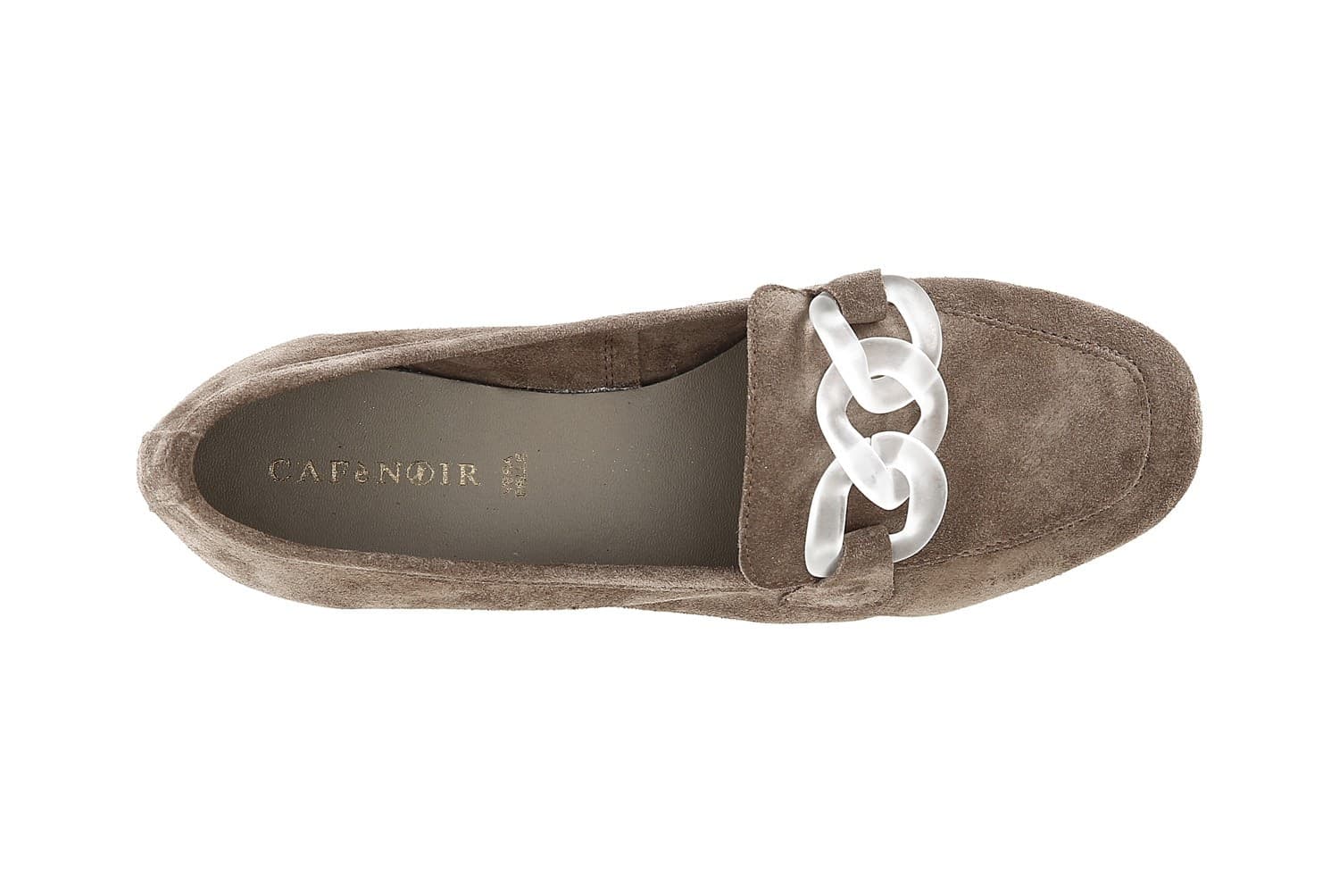 MOCASSINO IN PELLE SCAMOSCIATA CON CATENA in Loafer e mocassini 3A Moda Mare Sport - Bellaria Igea Marina, commercioVirtuoso.it