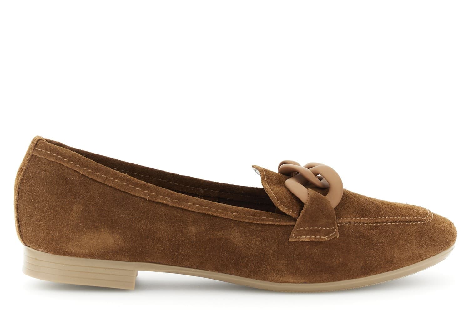 MOCASSINO IN PELLE SCAMOSCIATA CON CATENA in Loafer e mocassini 3A Moda Mare Sport - Bellaria Igea Marina, commercioVirtuoso.it