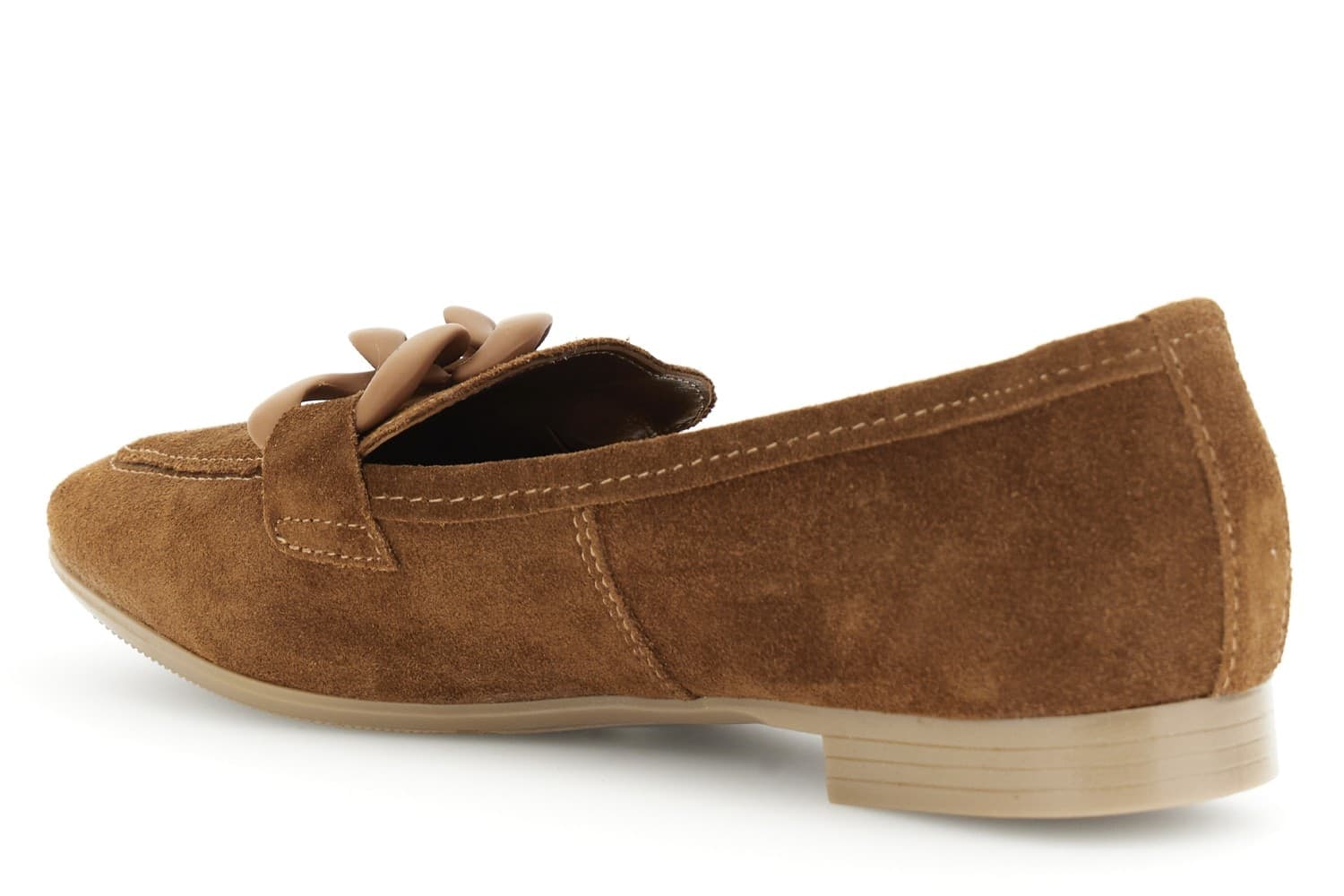 MOCASSINO IN PELLE SCAMOSCIATA CON CATENA in Loafer e mocassini 3A Moda Mare Sport - Bellaria Igea Marina, commercioVirtuoso.it