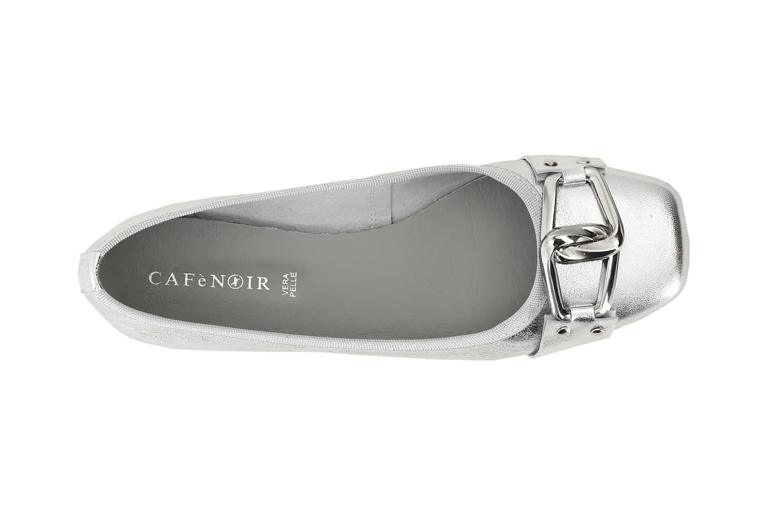 BALLERINA IN PELLE LAMINATA CON CATENA in Ballerine 3A Moda Mare Sport - Bellaria Igea Marina, commercioVirtuoso.it