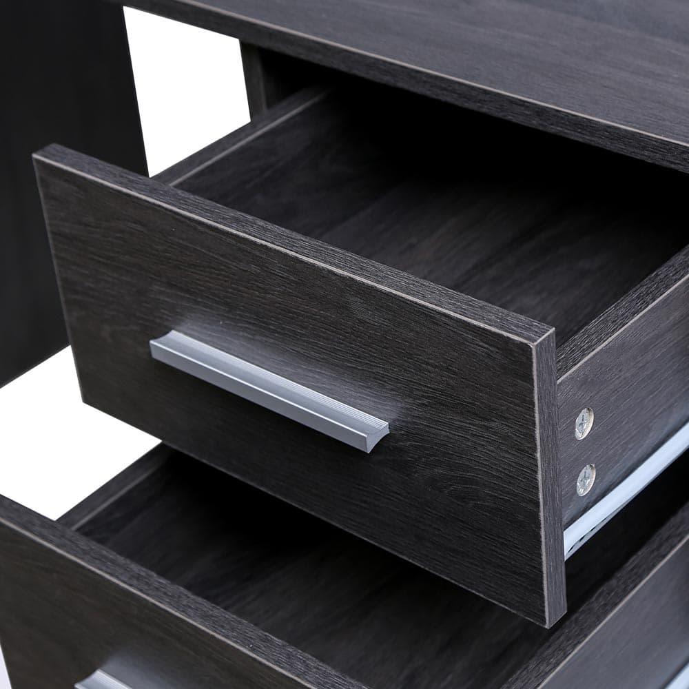 Scrivania in Legno MDF con Cassettiera 4 Cassetti 110x56 H 73cm Porta PC Grigio in Scrivanie Danyx - Casoria, commercioVirtuoso.it