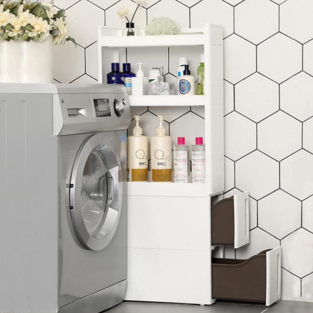 Carrello Cucina Slim Salvaspazio 4 Ruote 3 Ripiani 2 Cassetti Bianco 45x17 H106cm in Carrelli porta oggetti Danyx - Casoria, commercioVirtuoso.it