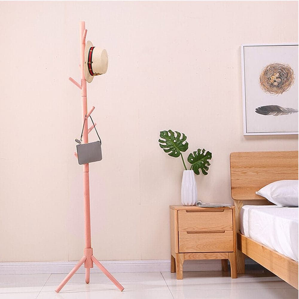 Piantana Appendiabiti in legno Naturale 8 Ganci 41x41 H176cm Verniciato Rosa in Appendiabiti Danyx - Casoria, commercioVirtuoso.it