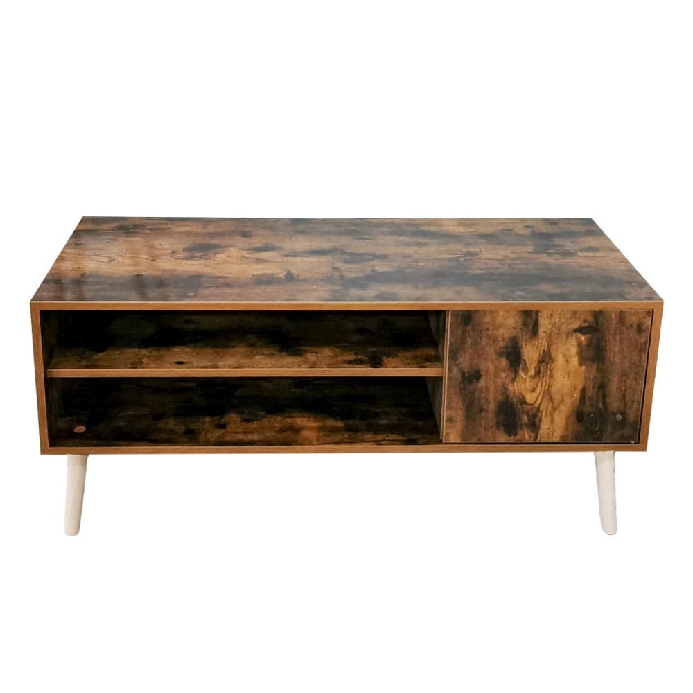 Mobile TV Porta Televisore Legno Moderno con Ripiani e Anta, Stile Minimal 110cm in Mobili Danyx - Casoria, commercioVirtuoso.it