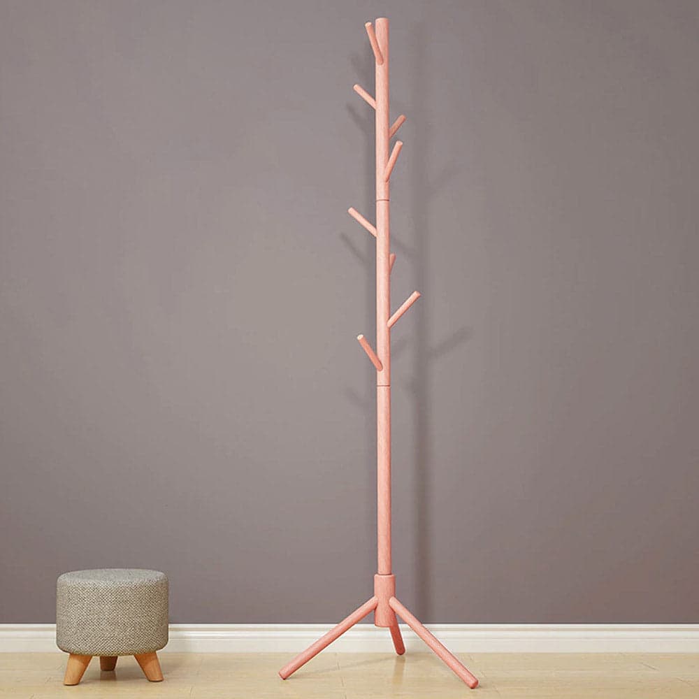 Piantana Appendiabiti in legno Naturale 8 Ganci 41x41 H176cm Verniciato Rosa in Appendiabiti Danyx - Casoria, commercioVirtuoso.it