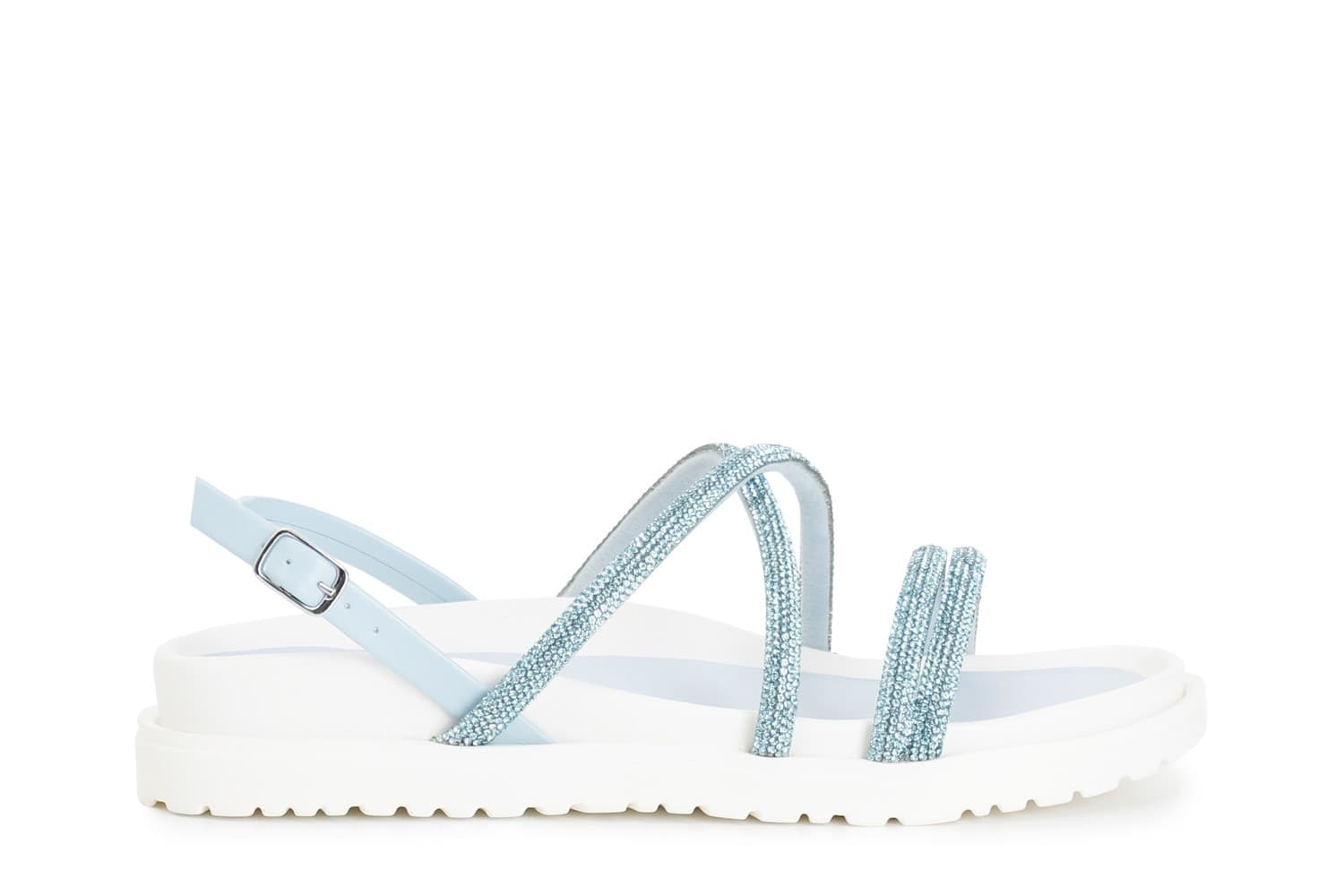 SANDALO DUE FASCE PIU' INCROCIO STRASS in Sandali moda 3A Moda Mare Sport - Bellaria Igea Marina, commercioVirtuoso.it