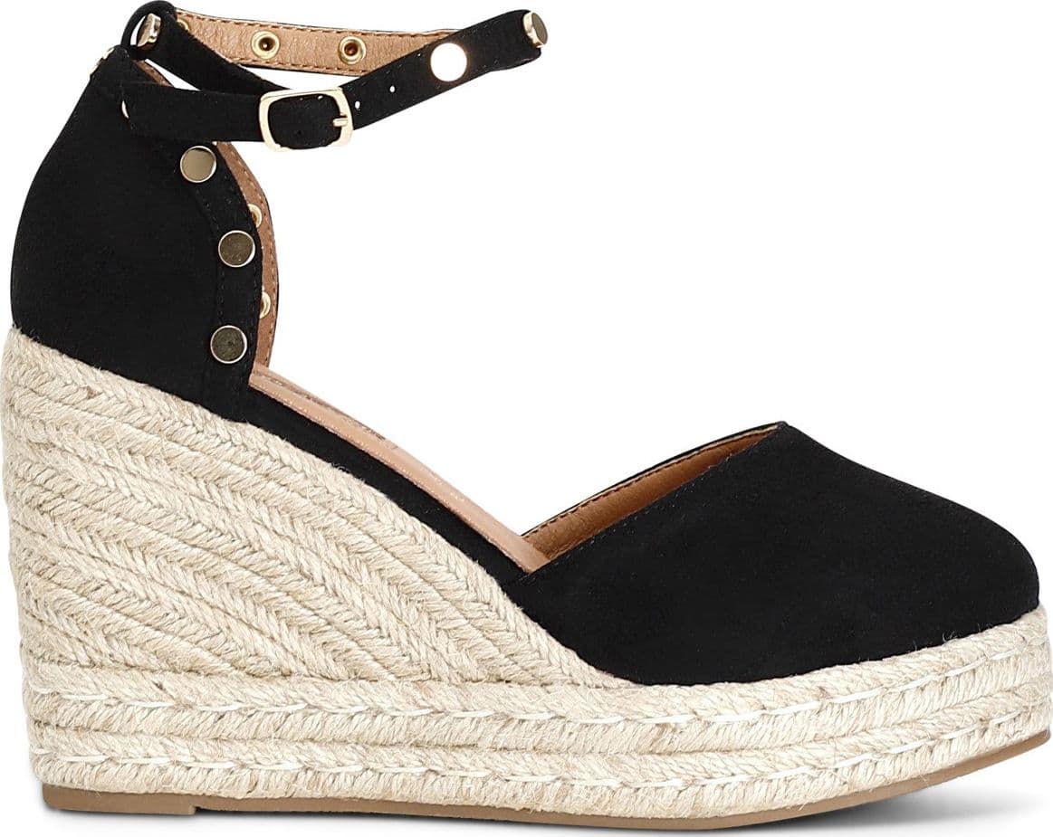 SANDALI IN TESSUTO CON BORCHIE SU ZEPPACORDA in Sandali moda 3A Moda Mare Sport - Bellaria Igea Marina, commercioVirtuoso.it