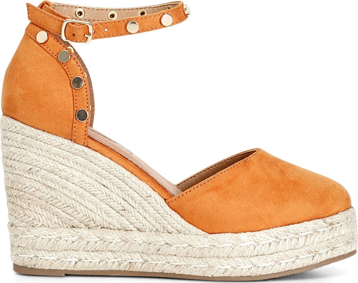 SANDALI IN TESSUTO CON BORCHIE SU ZEPPACORDA in Sandali moda 3A Moda Mare Sport - Bellaria Igea Marina, commercioVirtuoso.it