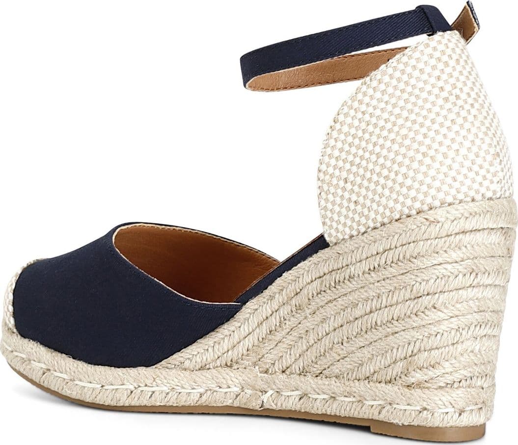 SANDALI IN TESSUTO SU ZEPPA CORDA in Sandali moda 3A Moda Mare Sport - Bellaria Igea Marina, commercioVirtuoso.it