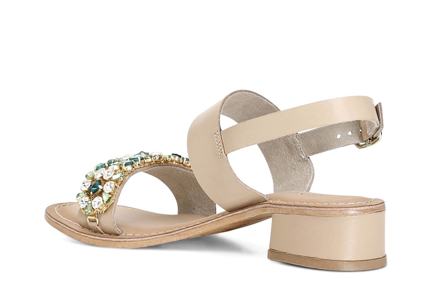 SANDALO 2 FASCE IN PELLE CON STRASS in Sandali moda 3A Moda Mare Sport - Bellaria Igea Marina, commercioVirtuoso.it