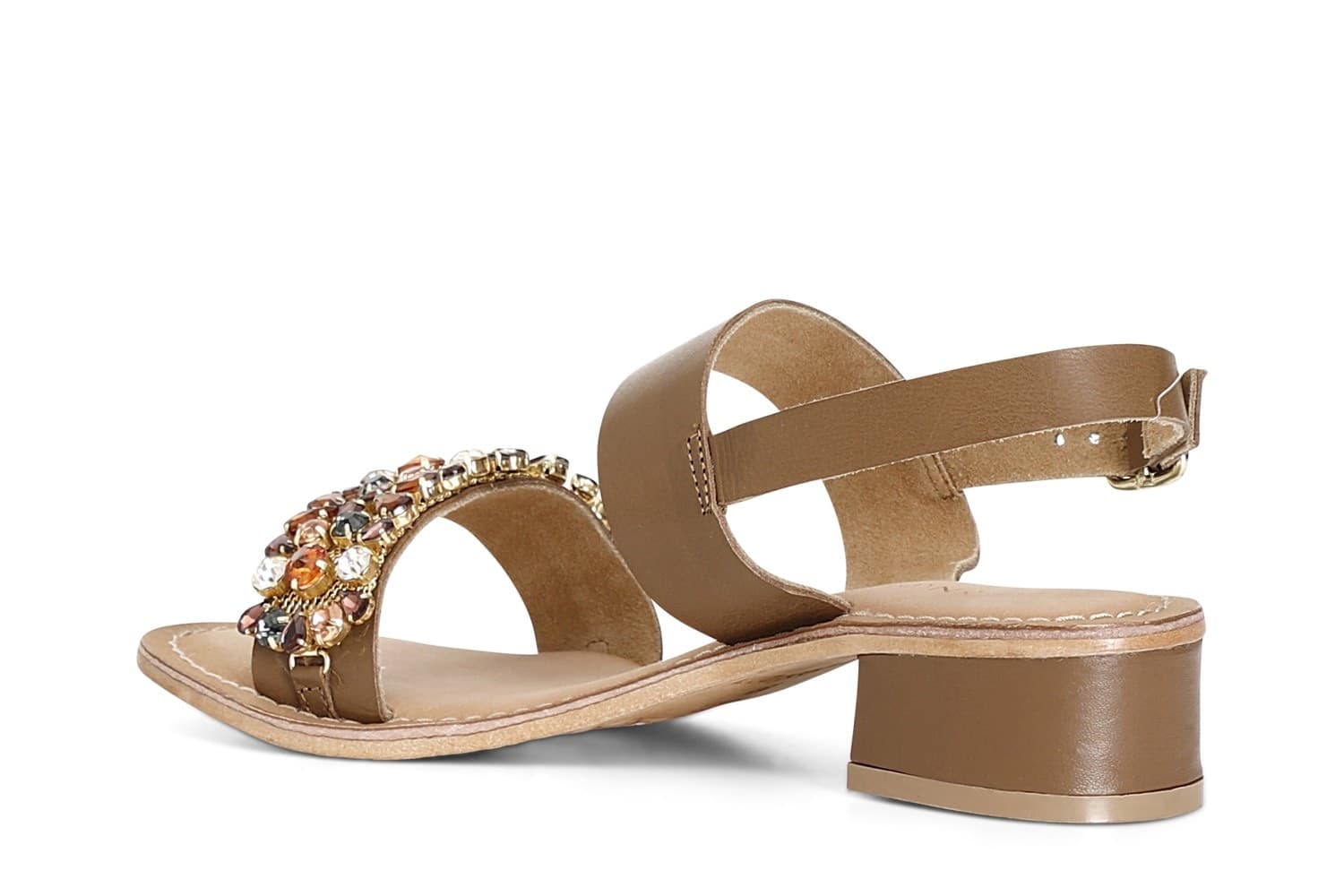 SANDALO 2 FASCE IN PELLE CON STRASS in Sandali moda 3A Moda Mare Sport - Bellaria Igea Marina, commercioVirtuoso.it