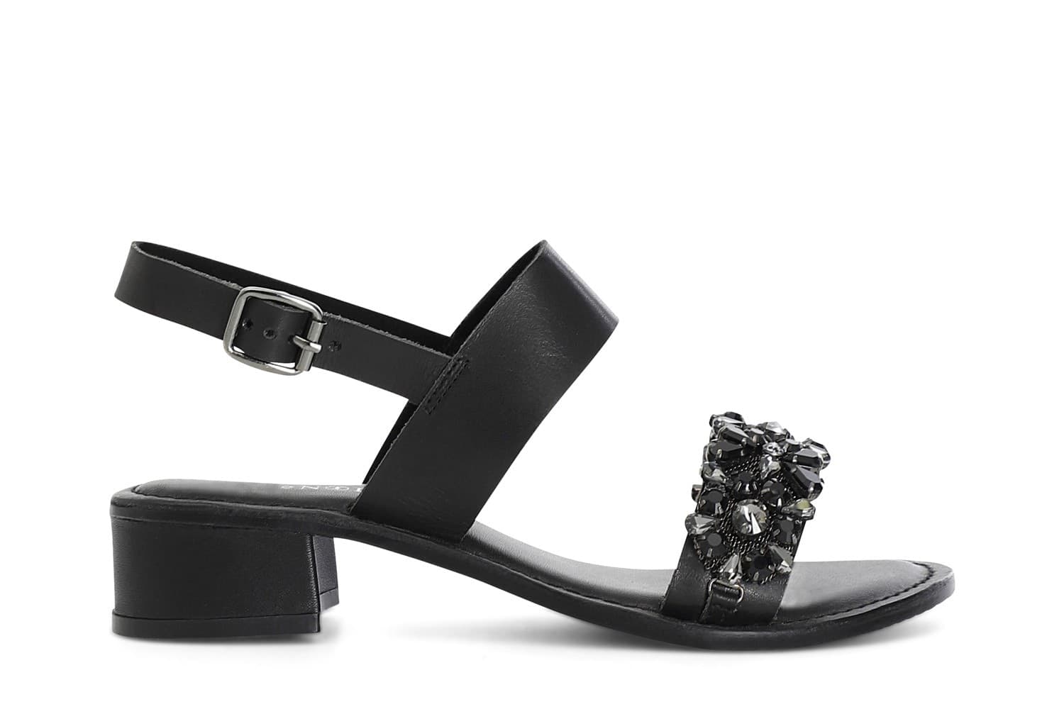 SANDALO 2 FASCE IN PELLE CON STRASS in Sandali moda 3A Moda Mare Sport - Bellaria Igea Marina, commercioVirtuoso.it