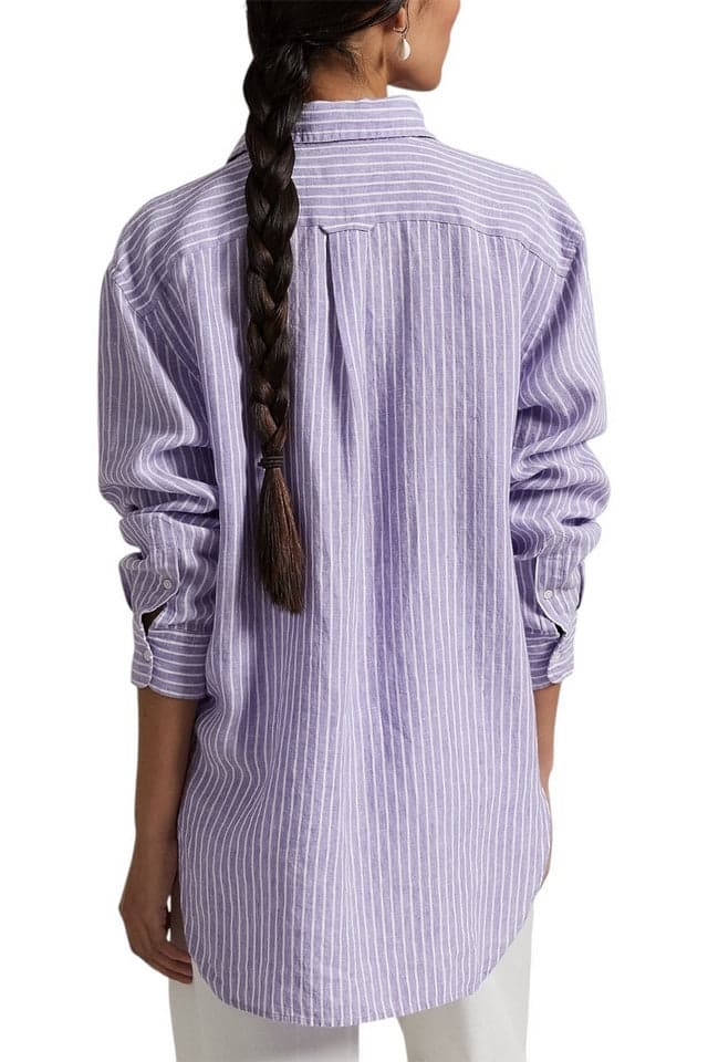 Ralph Lauren Camicie Lilla/bianco da donna in Bluse e camicie Drestige - Casamassima, commercioVirtuoso.it