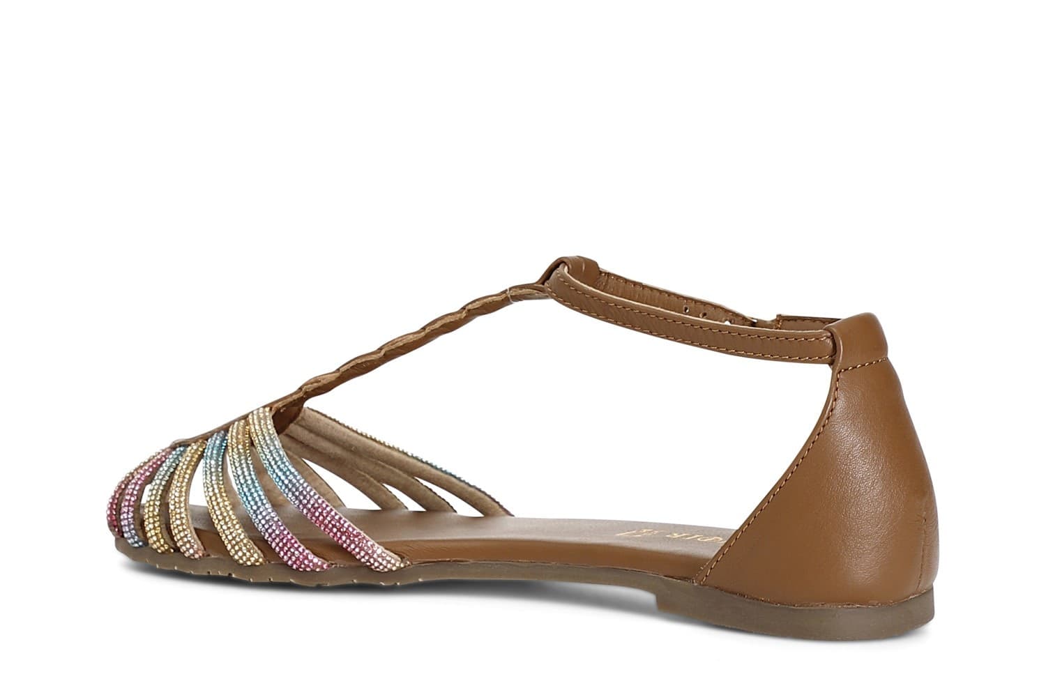 SANDALO IN PELLE CON MIGNON STRASS in Sandali moda 3A Moda Mare Sport - Bellaria Igea Marina, commercioVirtuoso.it