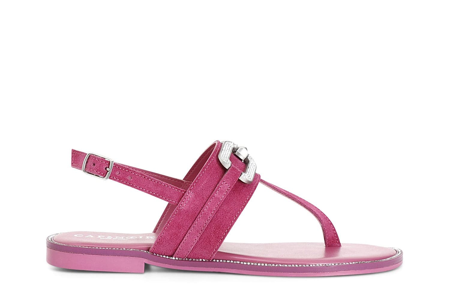 INFRADITO IN PELLE SCAMOSCIATA CON ACCESSORIO GIOIELLO in Infradito 3A Moda Mare Sport - Bellaria Igea Marina, commercioVirtuoso.it