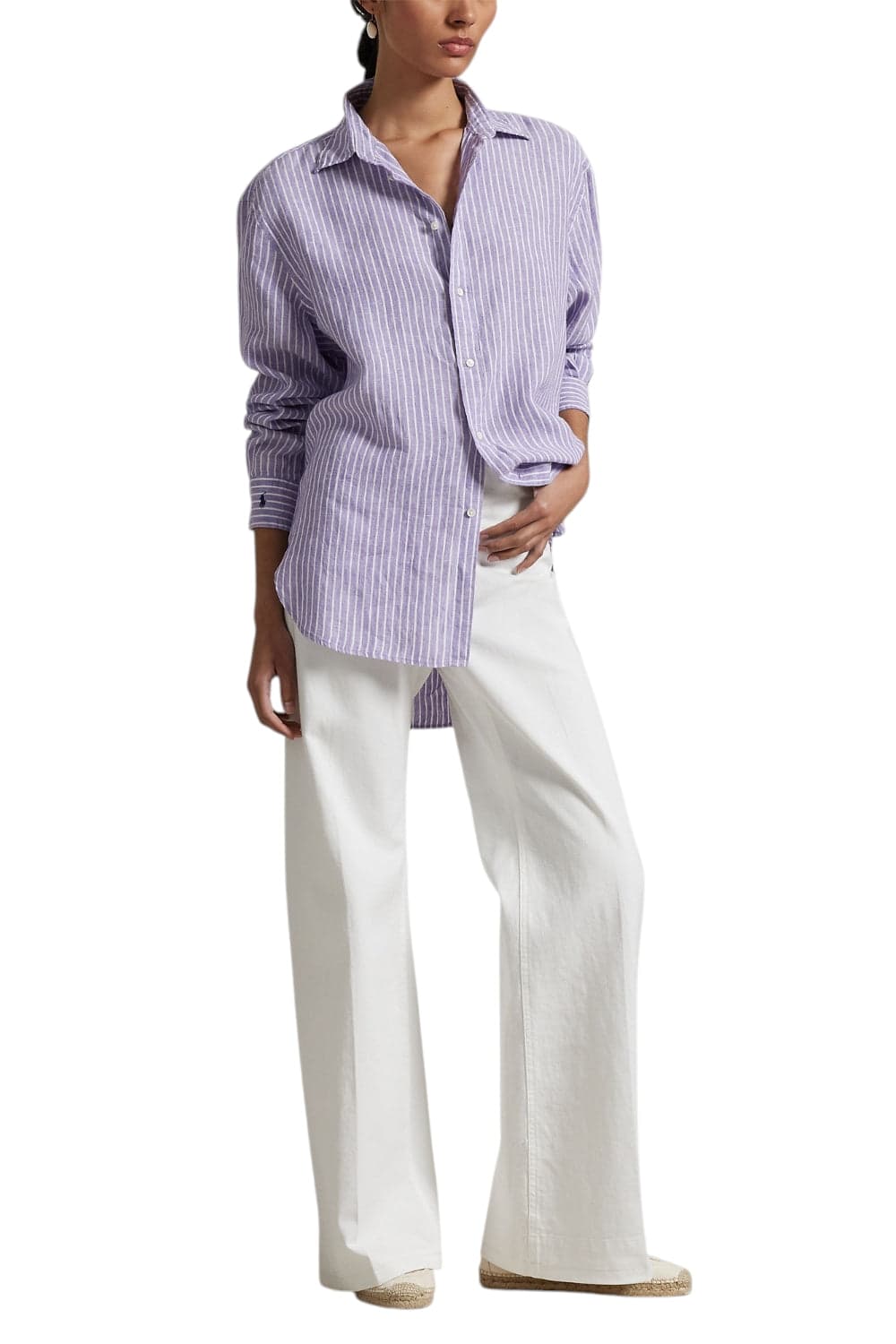 Ralph Lauren Camicie Lilla/bianco da donna in Bluse e camicie Drestige - Casamassima, commercioVirtuoso.it