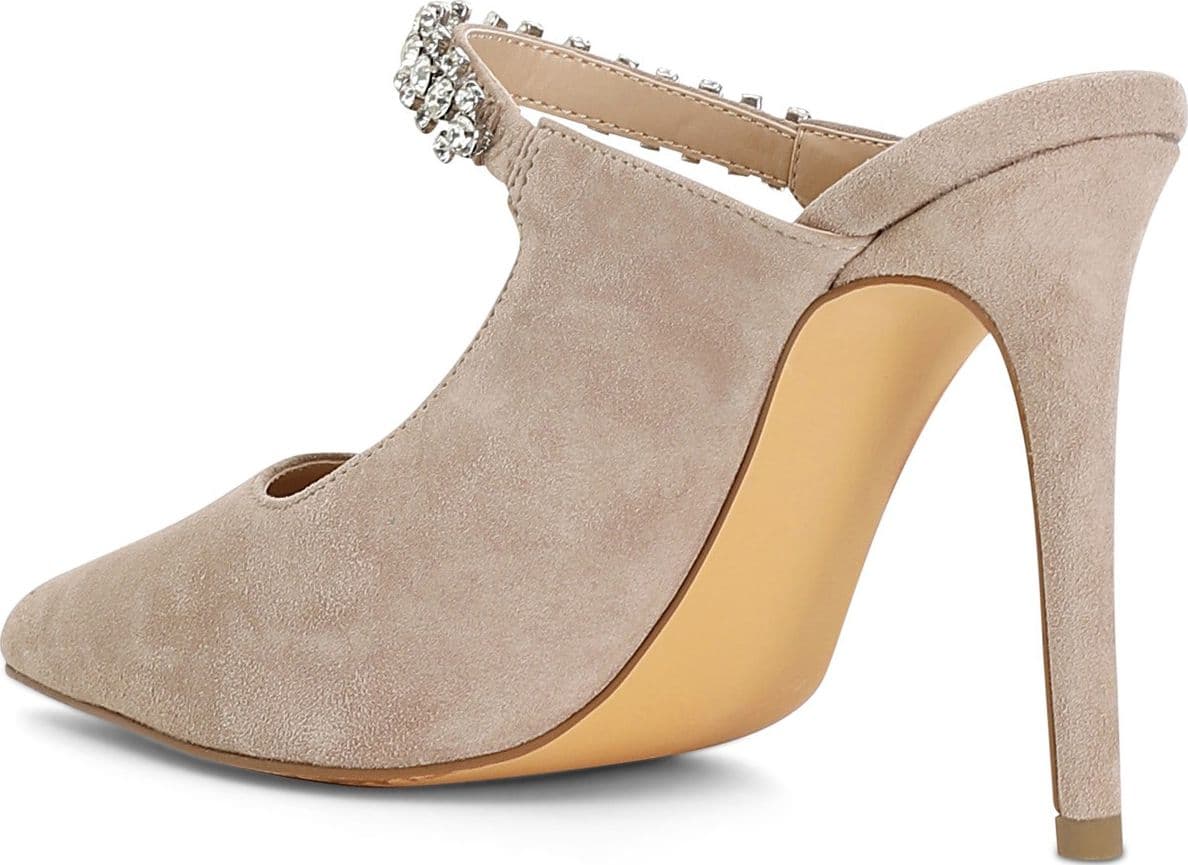 DECOLLETE IN PELLE SCAMOSCIATA APERTE DIETRO CON STRASS in Scarpe col tacco 3A Moda Mare Sport - Bellaria Igea Marina, commercioVirtuoso.it