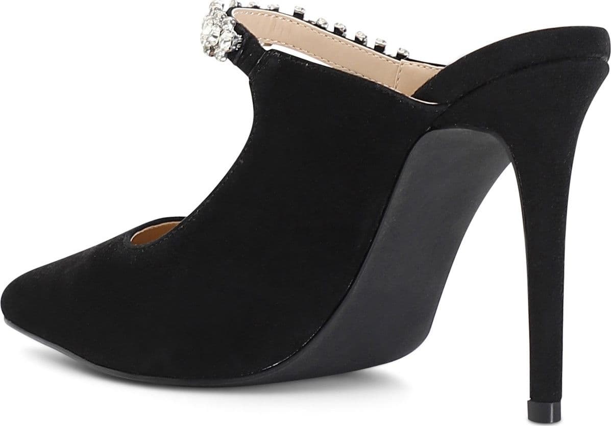 DECOLLETE IN PELLE SCAMOSCIATA APERTE DIETRO CON STRASS in Scarpe col tacco 3A Moda Mare Sport - Bellaria Igea Marina, commercioVirtuoso.it