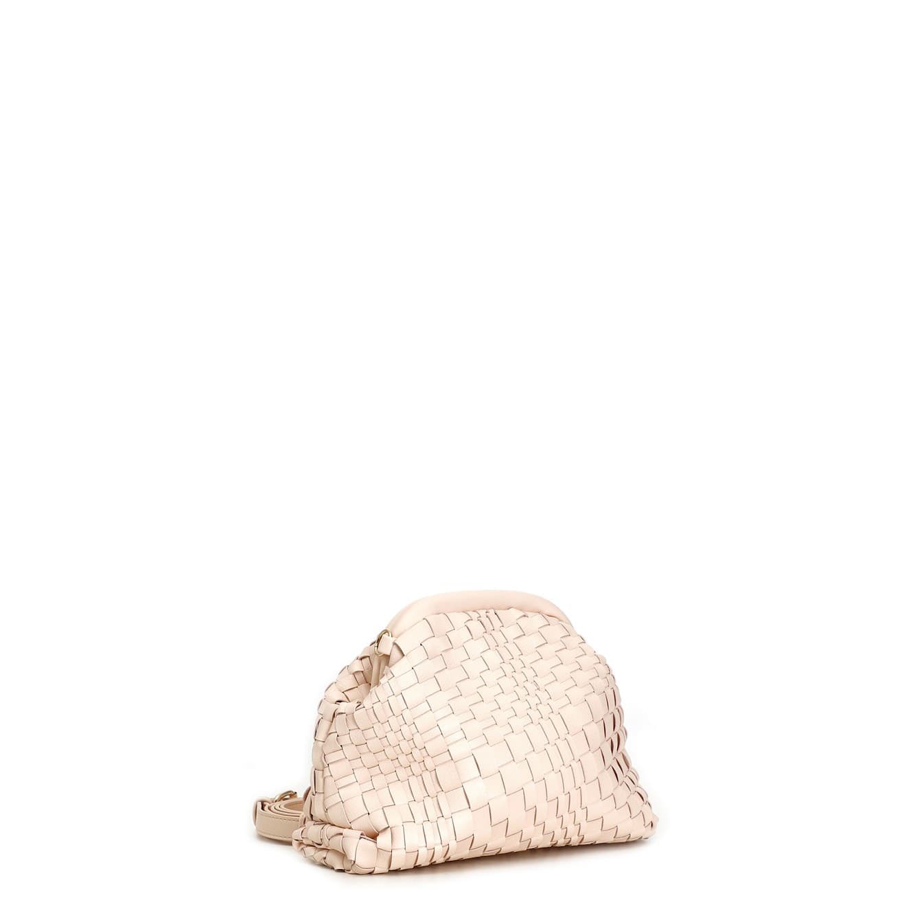 POCHETTE CON INTRECCIO IRREGOLARE E ACCESSORIO CN PENDENTE in Pochette e Clutch 3A Moda Mare Sport - Bellaria Igea Marina, commercioVirtuoso.it