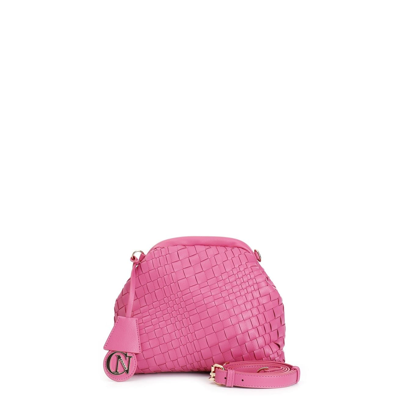 POCHETTE CON INTRECCIO IRREGOLARE E ACCESSORIO CN PENDENTE in Pochette e Clutch 3A Moda Mare Sport - Bellaria Igea Marina, commercioVirtuoso.it