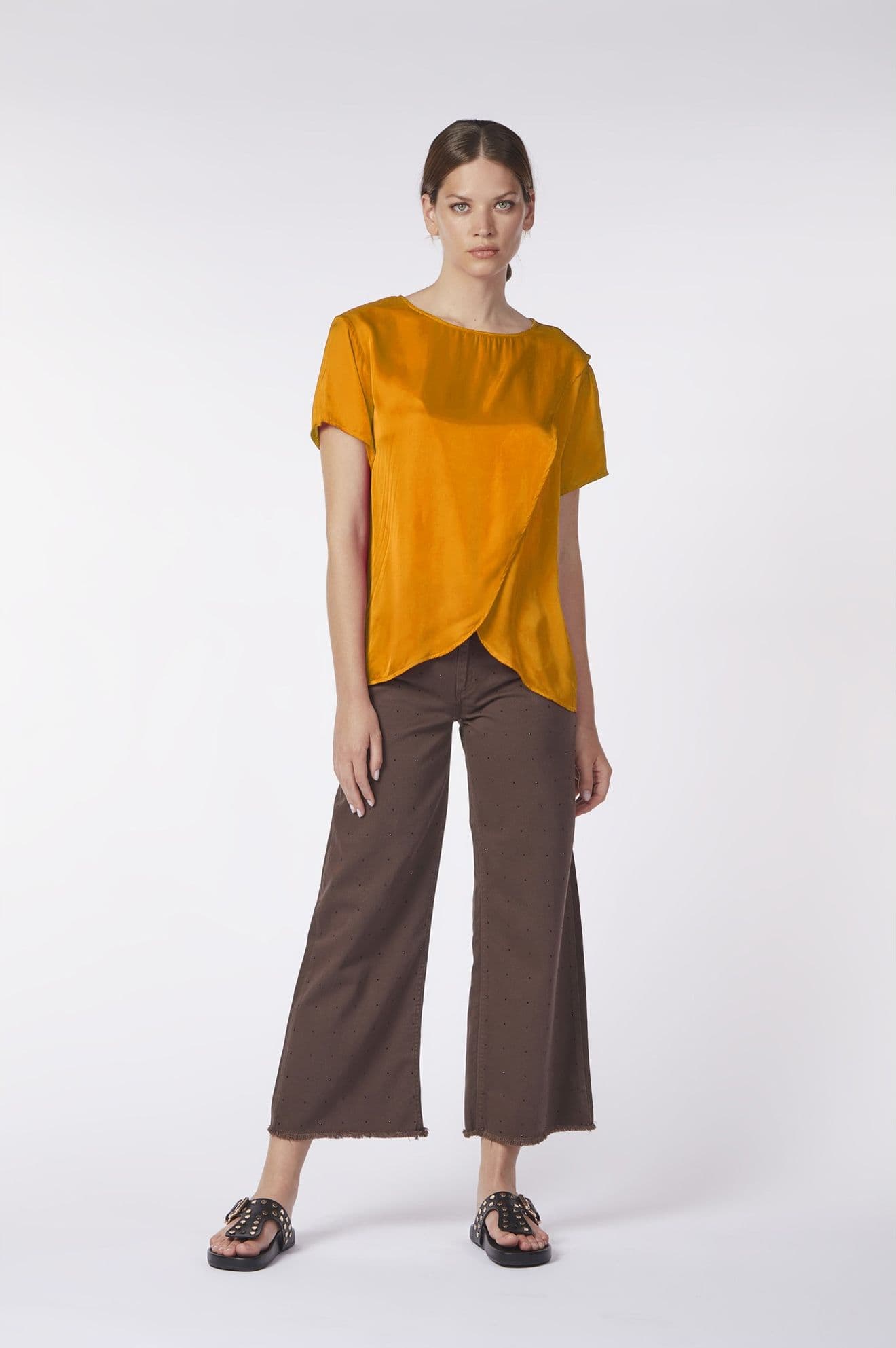 BLUSA BIMATERIALE INCROCIO DAVANTI in T-Shirt 3A Moda Mare Sport - Bellaria Igea Marina, commercioVirtuoso.it