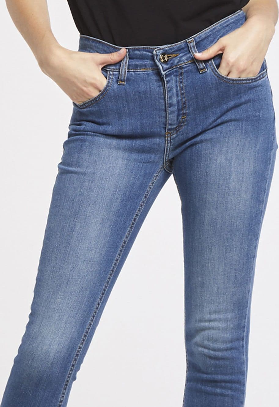 PANTALONE SKINNY CON STRAS AL FONDO in Pantaloni 3A Moda Mare Sport - Bellaria Igea Marina, commercioVirtuoso.it
