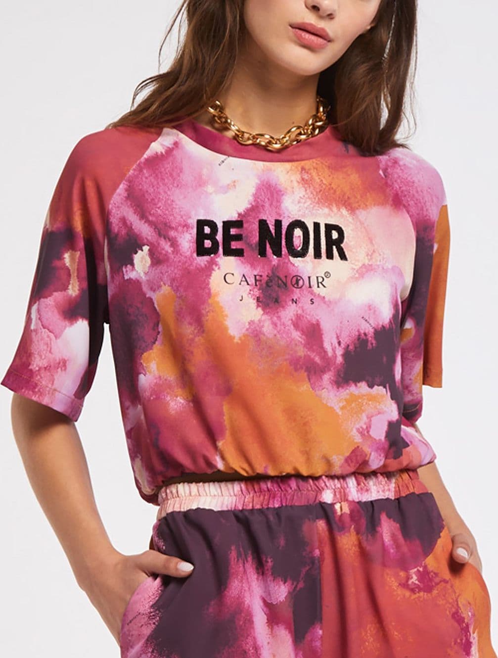 TOP IN JERSEY STAMPATO in T-shirt 3A Moda Mare Sport - Bellaria Igea Marina, commercioVirtuoso.it