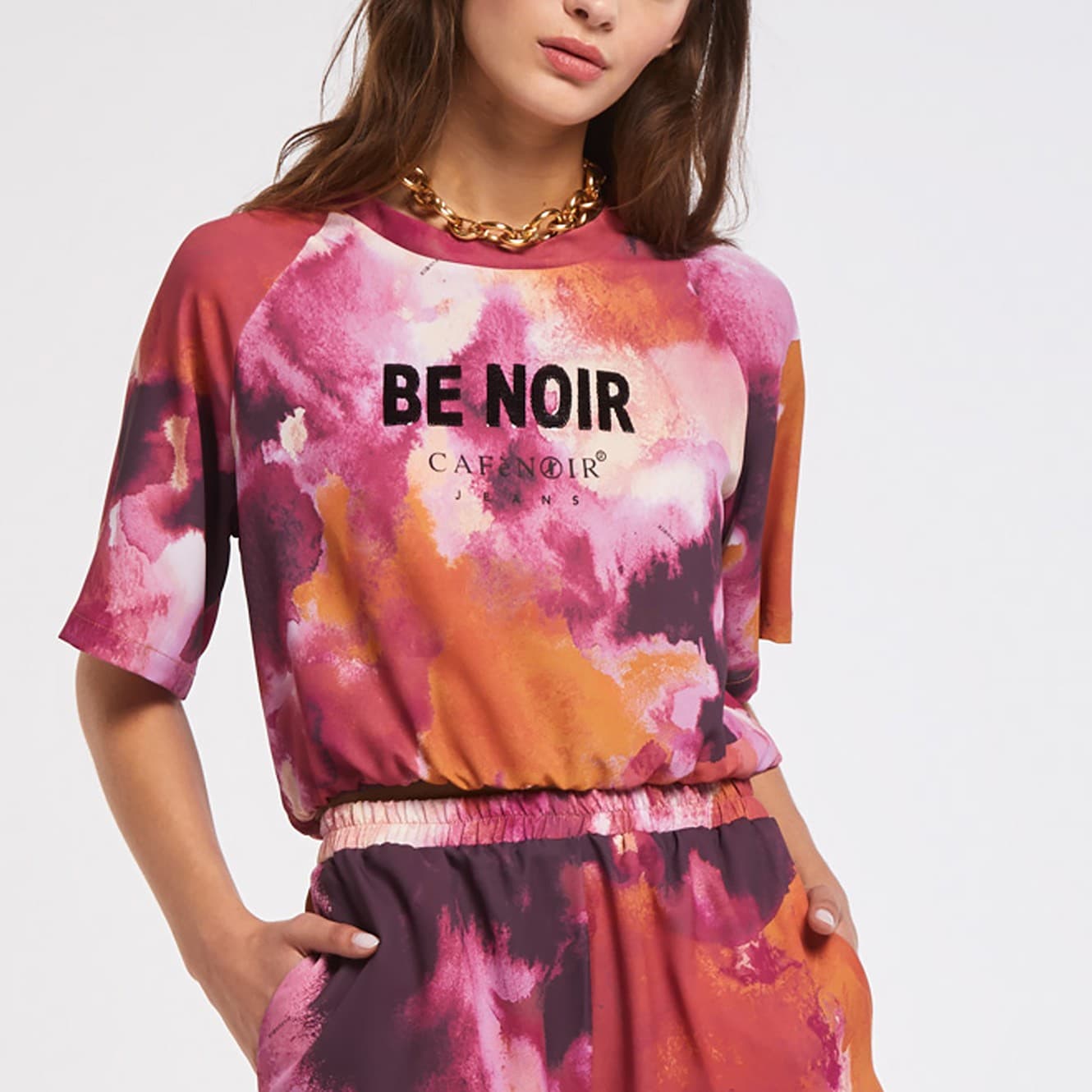 TOP IN JERSEY STAMPATO in T-shirt 3A Moda Mare Sport - Bellaria Igea Marina, commercioVirtuoso.it