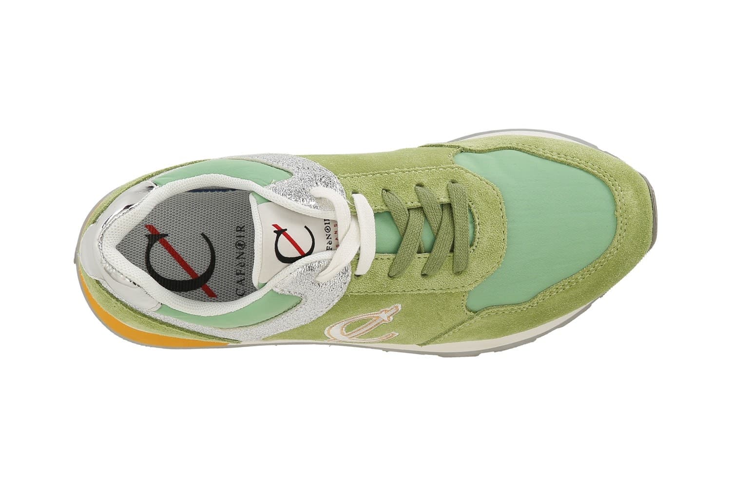 SNEAKERS IN PELLE SCAMOSCIATA E TESSUTOCON RIPORTI GLITTER in Sneaker casual 3A Moda Mare Sport - Bellaria Igea Marina, commercioVirtuoso.it