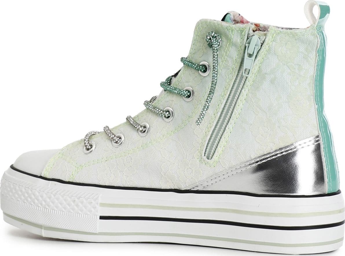 SNEAKERS MID PIZZO DEGRADè CON LACCI STRASS in Sneaker casual 3A Moda Mare Sport - Bellaria Igea Marina, commercioVirtuoso.it