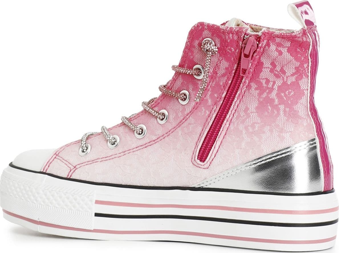 SNEAKERS MID PIZZO DEGRADè CON LACCI STRASS in Sneaker casual 3A Moda Mare Sport - Bellaria Igea Marina, commercioVirtuoso.it