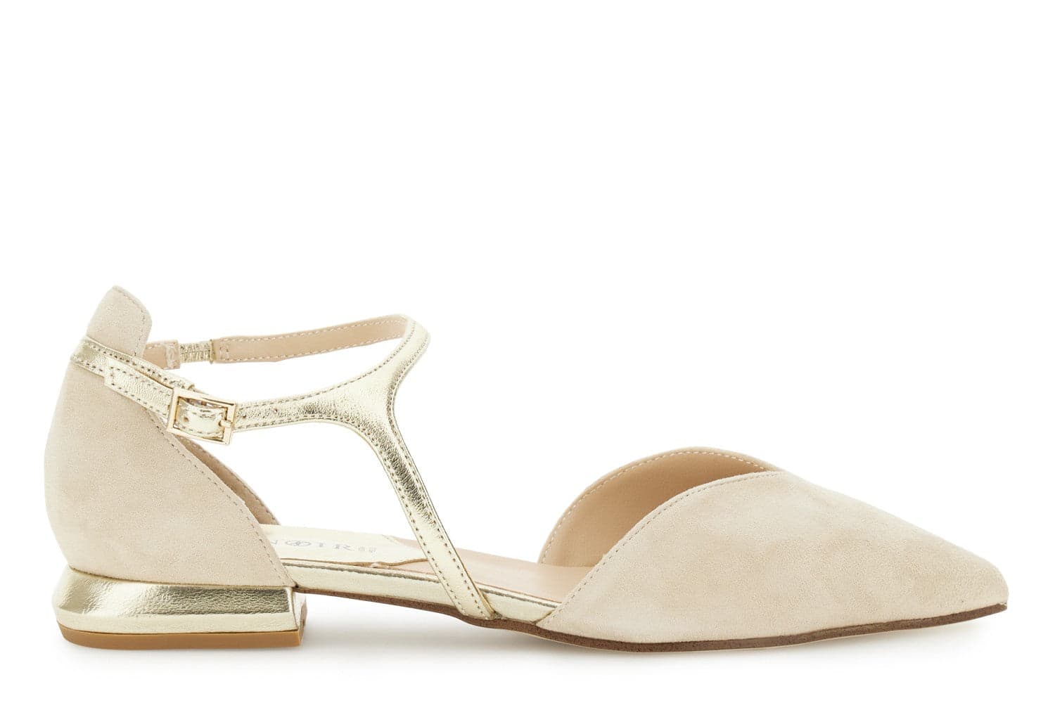 BALLERINA IN PELLE SCAMOSCIATA CON LACCIO LAMINATO ASIMMETRICO in Ballerine 3A Moda Mare Sport - Bellaria Igea Marina, commercioVirtuoso.it
