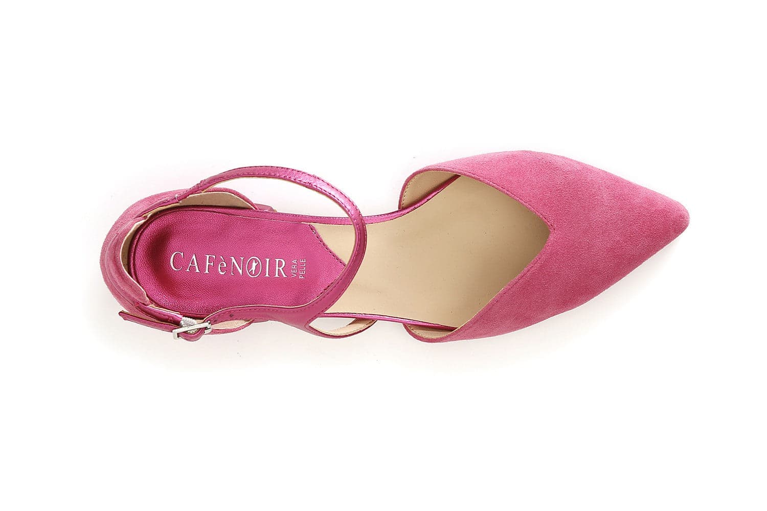 BALLERINA IN PELLE SCAMOSCIATA CON LACCIO LAMINATO ASIMMETRICO in Ballerine 3A Moda Mare Sport - Bellaria Igea Marina, commercioVirtuoso.it