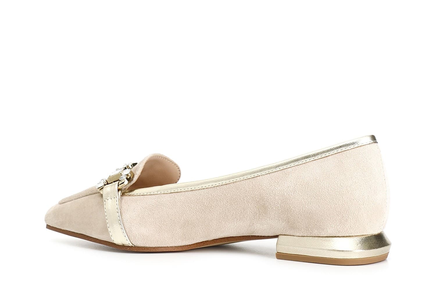 MOCASSINO IN PELLE SCAMOSCIATA CON MORSETTO STRASS in Loafer e mocassini 3A Moda Mare Sport - Bellaria Igea Marina, commercioVirtuoso.it