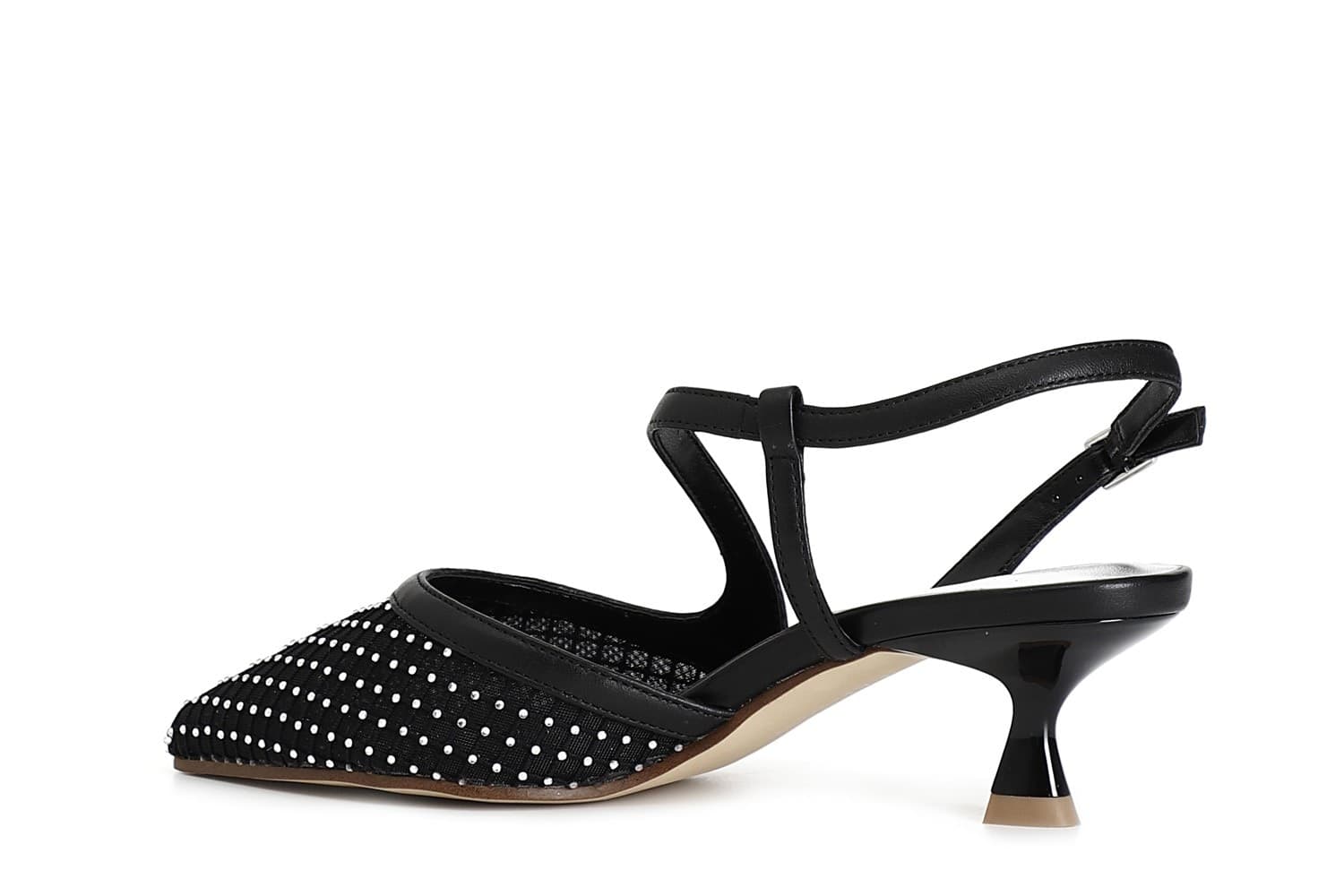 SCARPA APERTA DIETRO MODELLO ASIMMETRICO RETINA CON STRASS DAVANTI in Scarpe da ballo da donna 3A Moda Mare Sport - Bellaria Igea Marina, commercioVirtuoso.it