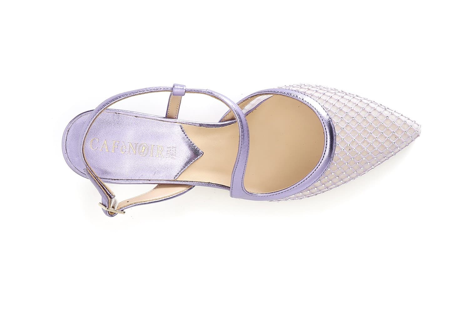 SCARPA APERTA DIETRO MODELLO ASIMMETRICO RETINA CON STRASS DAVANTI in Scarpe da ballo da donna 3A Moda Mare Sport - Bellaria Igea Marina, commercioVirtuoso.it