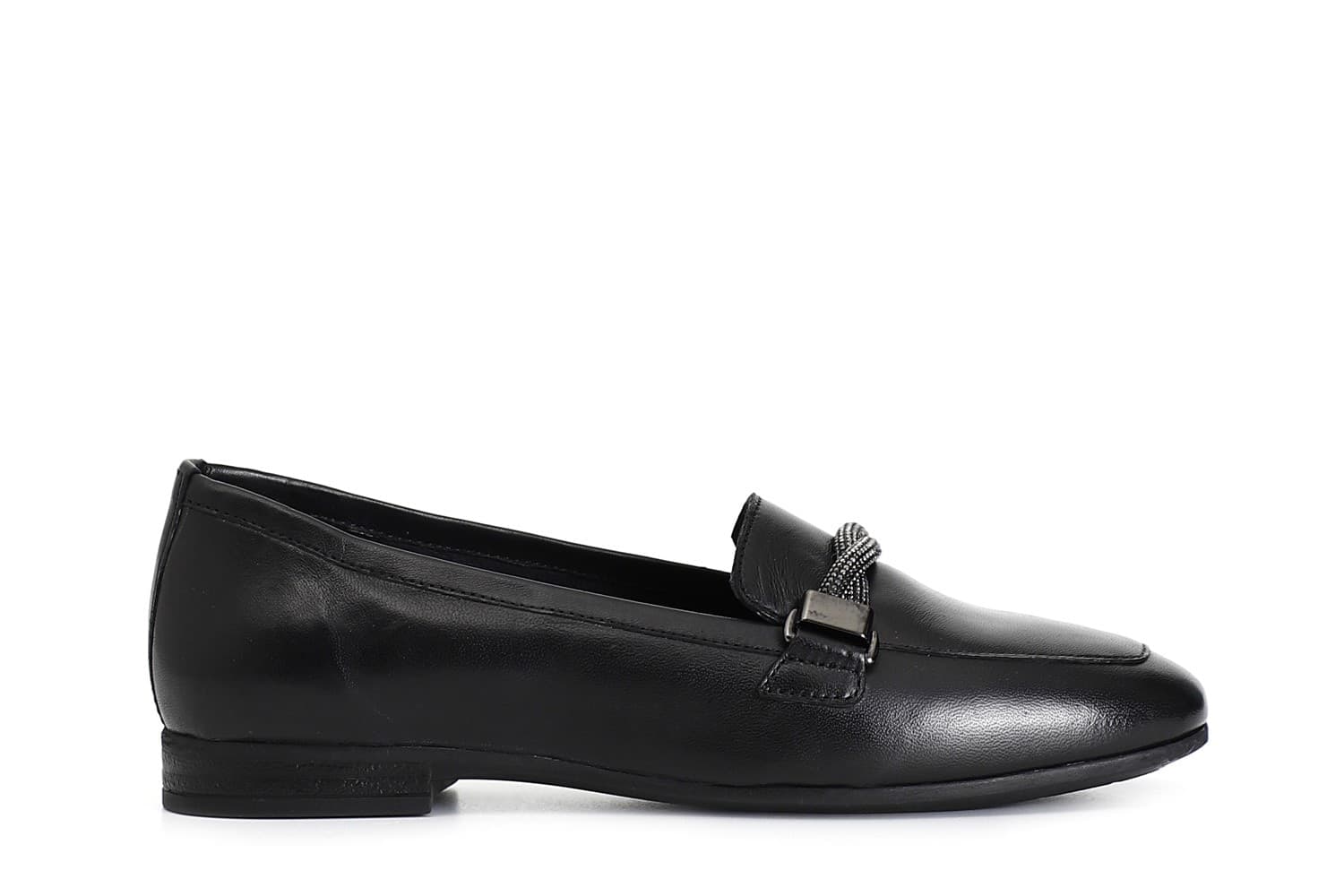 MOCASSINO IN PELLE CON MORSETTO STRASS in Loafer e mocassini 3A Moda Mare Sport - Bellaria Igea Marina, commercioVirtuoso.it