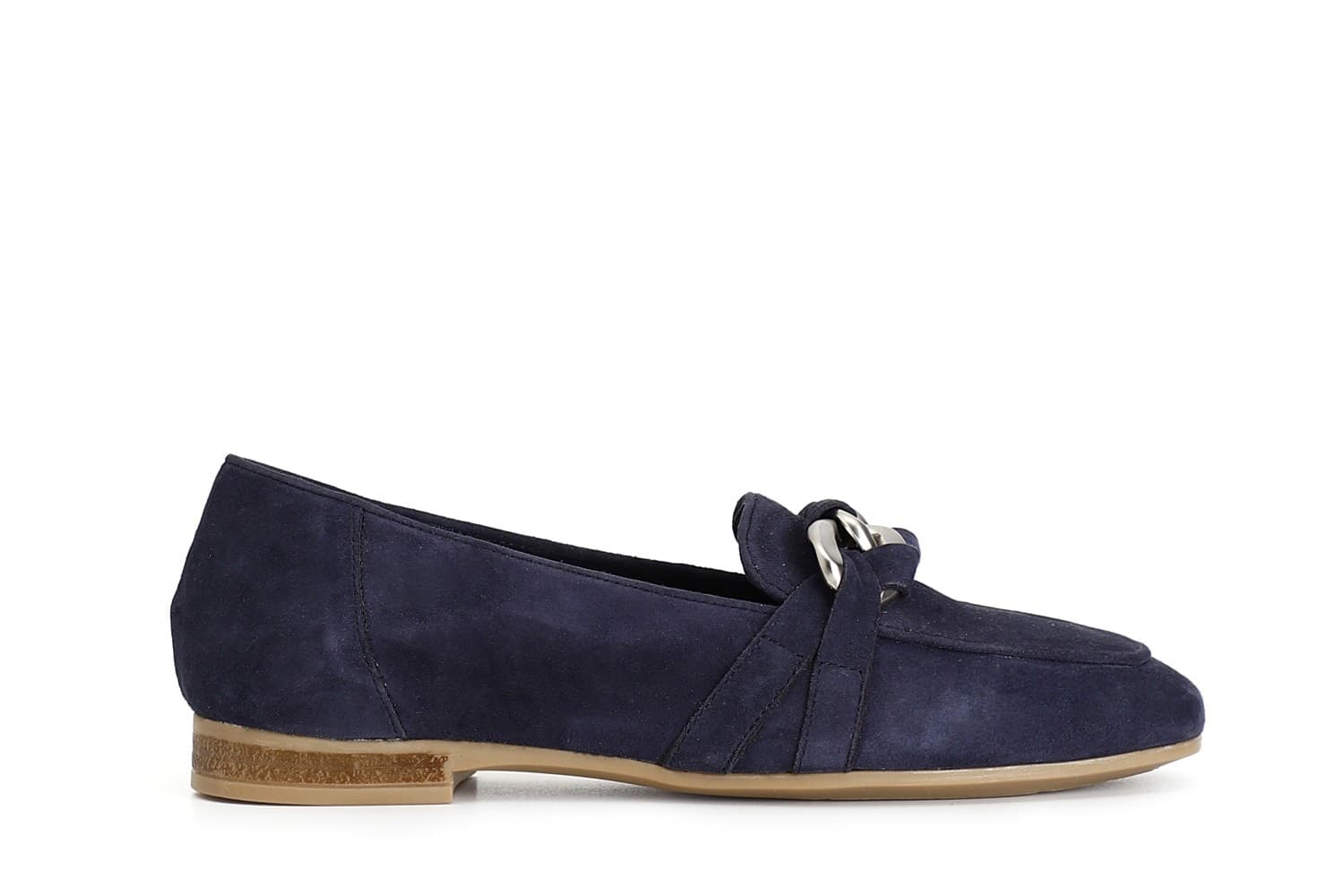 MOCASSINO IN PELLE SCAMOSCIATA CON MORSETTO CATENA in Loafer e mocassini 3A Moda Mare Sport - Bellaria Igea Marina, commercioVirtuoso.it