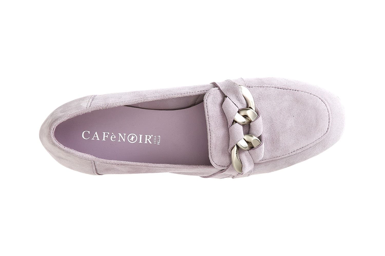 MOCASSINO IN PELLE SCAMOSCIATA CON MORSETTO CATENA in Loafer e mocassini 3A Moda Mare Sport - Bellaria Igea Marina, commercioVirtuoso.it