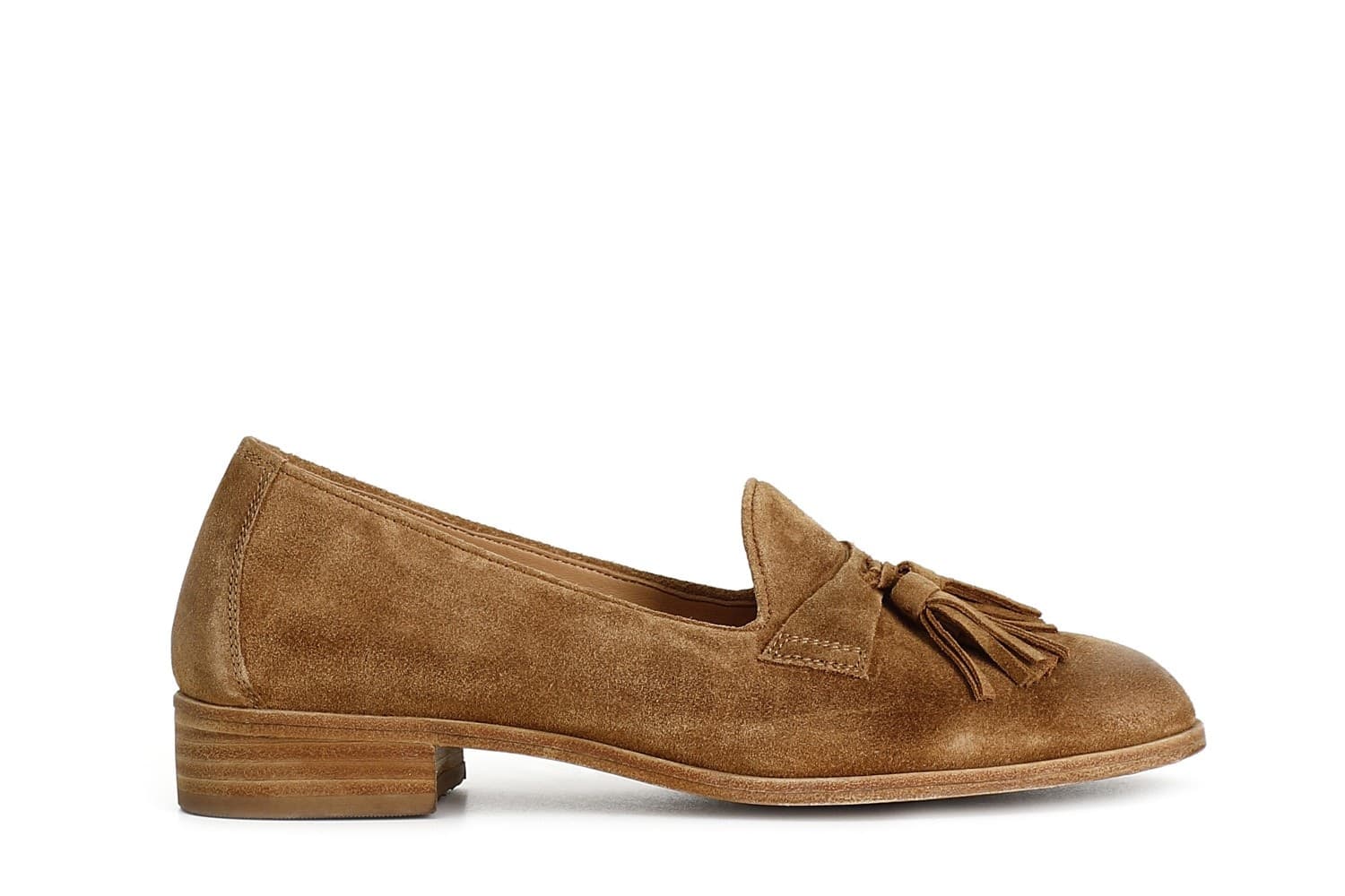 PANTOFOLA IN PELLE SCAMOSCIATA CON NAPPINE in Pantofole 3A Moda Mare Sport - Bellaria Igea Marina, commercioVirtuoso.it