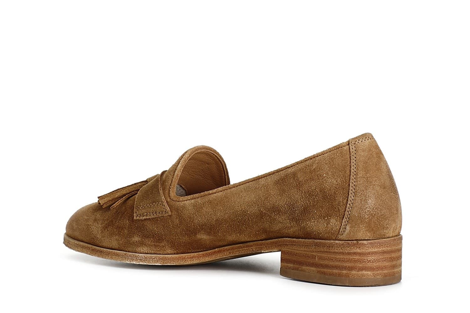 PANTOFOLA IN PELLE SCAMOSCIATA CON NAPPINE in Pantofole 3A Moda Mare Sport - Bellaria Igea Marina, commercioVirtuoso.it