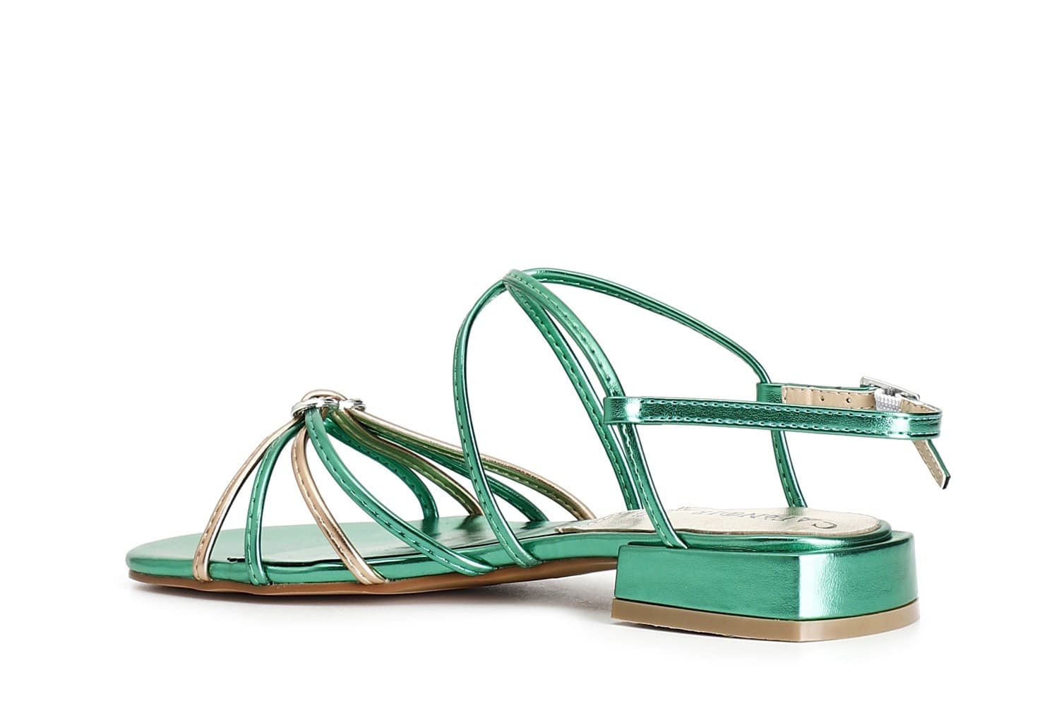 SANDALO LACCINI DOPPIO INCROCIO EFFETTOLAMINATO CON ACCESSORIO in Infradito 3A Moda Mare Sport - Bellaria Igea Marina, commercioVirtuoso.it