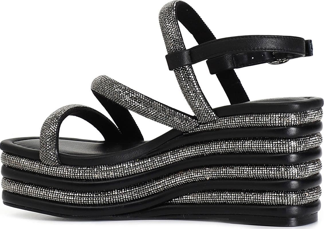 SANDALO STRASS CON ZEPPA RIGHE STRASS in Sandali moda 3A Moda Mare Sport - Bellaria Igea Marina, commercioVirtuoso.it