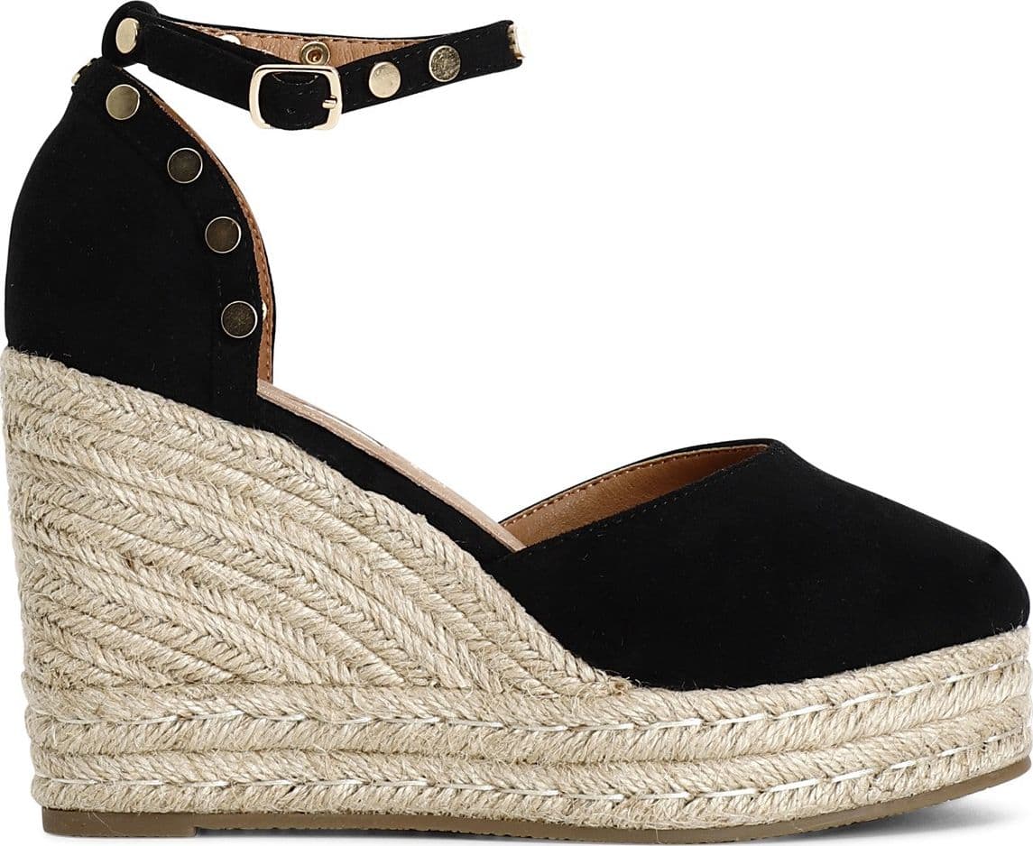 DÉCOLLETÉ IN TESSUTO CON BORCHIE SU ZEPPA CORDA in Supporti per i piedi 3A Moda Mare Sport - Bellaria Igea Marina, commercioVirtuoso.it